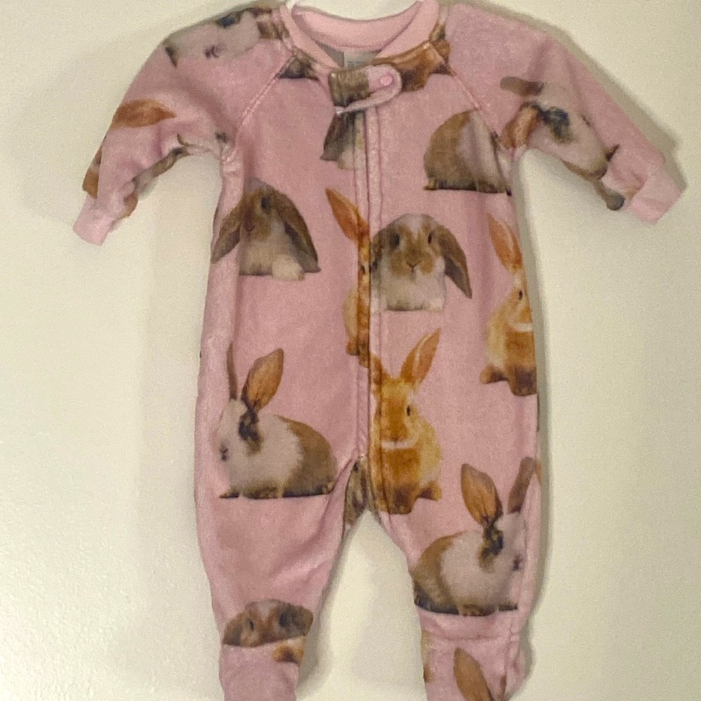 Super soft bunny footie